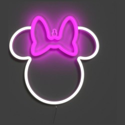 led wall neon minnie connettore usb con regolatore di intensita\' dimensioni 21,7 x 26 cm