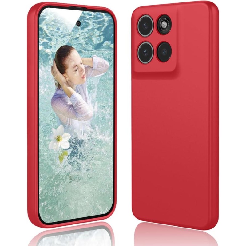 cover motorola G86 silicone rossa