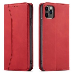 custodia a libro samsung A16 con porta carte di credito chiusura magnetica rossa