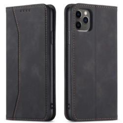 custodia a libro iphone 16E con porta carte di credito chiusura magnetica nera