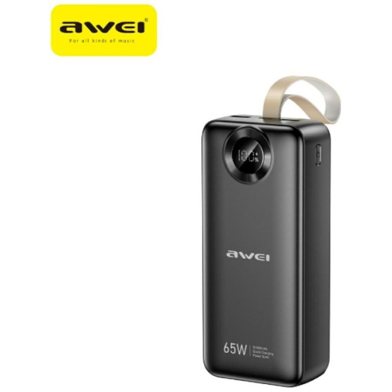 Powerbank Awei PA-34 30000mAh 65W Ricarica rapida nero