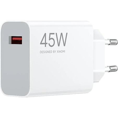 caricabatterie 45w usb-a bianco