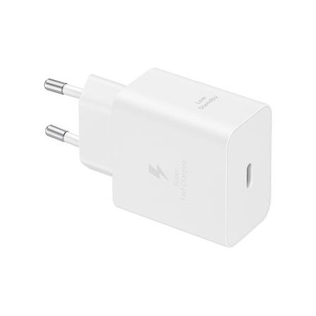 caricabatteria samsung 45 watt usb-c senza cavo bianco