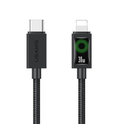 cavo dati usb-c /  lightining 30w con lcd 120 cm nero