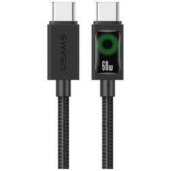 cavo dati usb-c / usb-c antistrappo 120 cm 60w nero con led