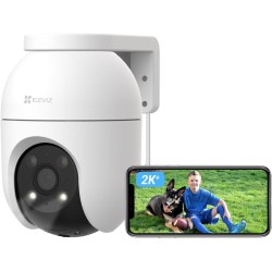 EZVIZ Telecamera Wi-Fi Esterno 2K+, Telecamera Motorizzata per Esterni con Copertura a 360°, Visione Notturna a Colori, Rilevame