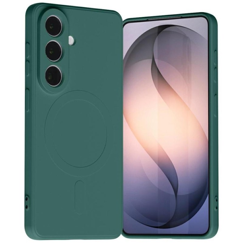 cover  silicone samsung S26 verde compatibile ricarica wireless