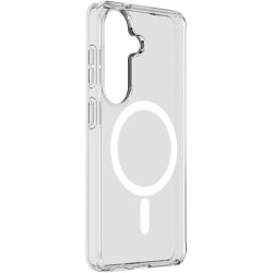 cover samsung S26 PLUS trasparente magsafe rigida con bordi in gomma per  un’elevata protezione dello smartphone.