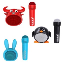 speaker karaoke bluetooth 3w con microfono wireless pinguino