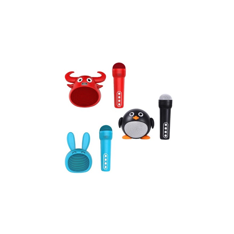 speaker karaoke bluetooth 3w con microfono wireless rabbit