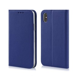custodia a libro per a50 / a 30s con porta carte di credito chiusura magnetica blu