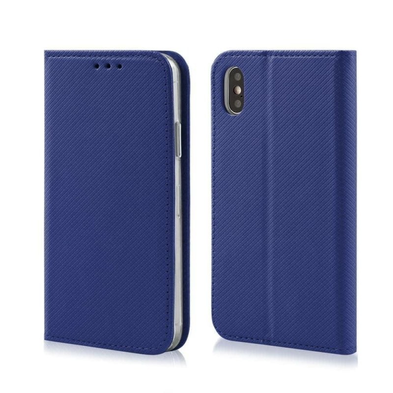 custodia a libro per a50 / a 30s con porta carte di credito chiusura magnetica blu