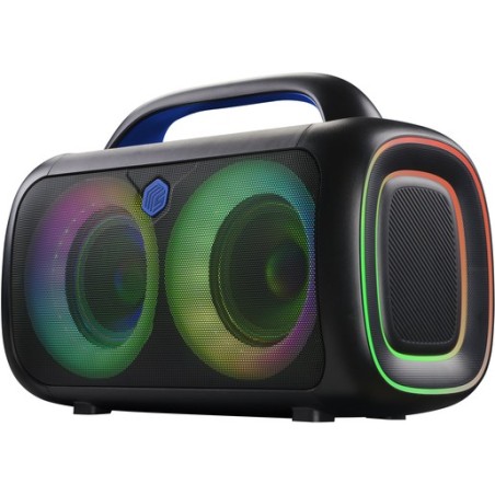 Music Sound 80s Speaker Bluetooth Portatile 80W con Luci RGB, 4h Auotnomia, TWS/AUX/TF/USB, Speaker per Party e Allenamenti, Con