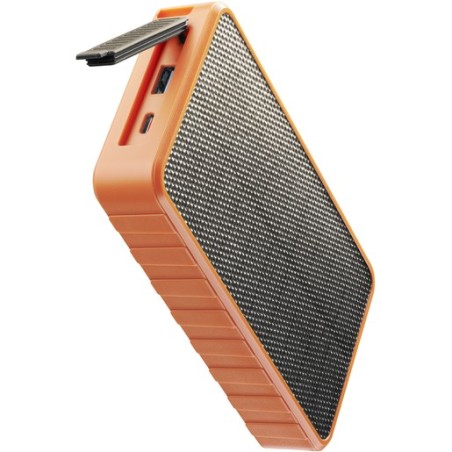 powerbank 20.000 mah con ricarica solare 20w arancio