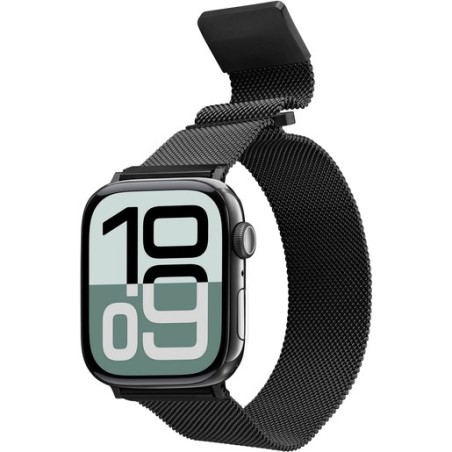 cinturino milanese acciaio nero apple watch serie ( 1,2,3 ) 44/45/46/49 mm