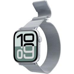 cinturino milanese acciaio silver apple watch 38/40/41/42 mm serie 10/11