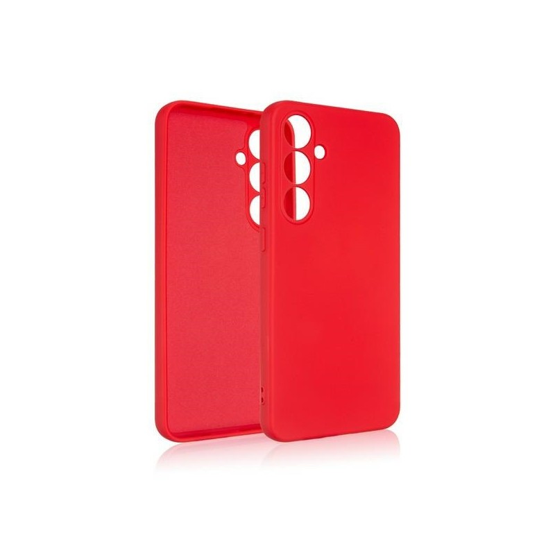 cover in silicone samsung s25 rossa