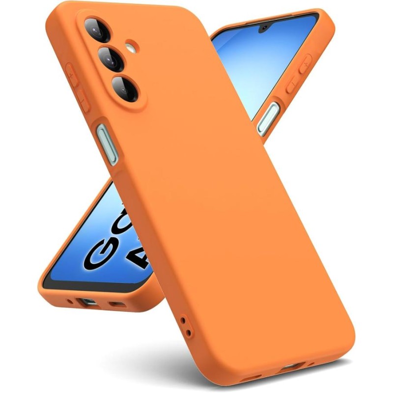 cover in silicone per samsung a57  arancione
