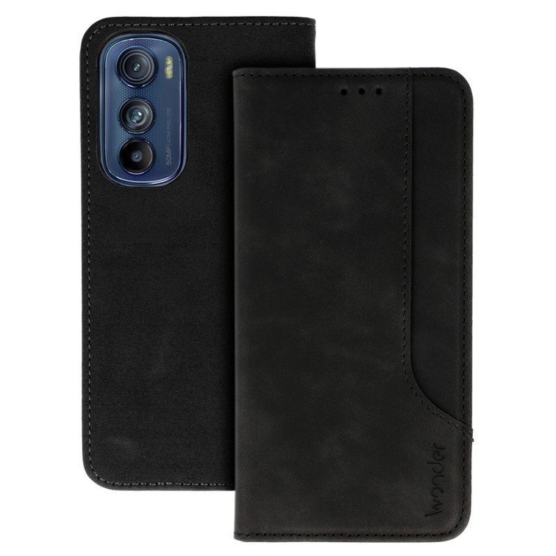 custodia a libro samsung A14 con porta carte di credito chiusura magnetica nera
