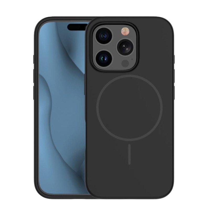 cover  silicone iphone 14 nera compatibile magsafe