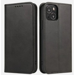custodia a libro samsung A17 con porta carte di credito chiusura magnetica nera