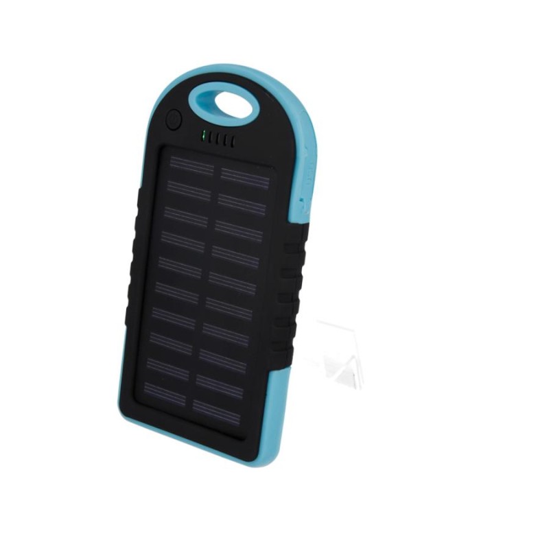 powerbank ricarica ad energia solare 5000 mah con moschettone