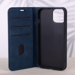 custodia a libro honor 400 smart con porta carte di credito chiusura magnetica blu