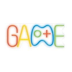 led wall neon game multicolor connettore usb con regolatore di intensita\' dimensioni 400x16x275