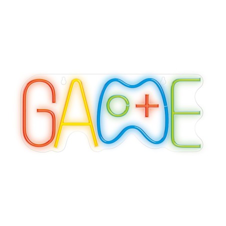 led wall neon game multicolor connettore usb con regolatore di intensita\' dimensioni 400x16x275