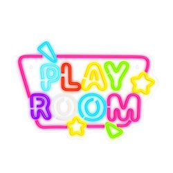 led wall neon play room multicolor connettore usb con regolatore di intensita\' dimensioni 400x16x275