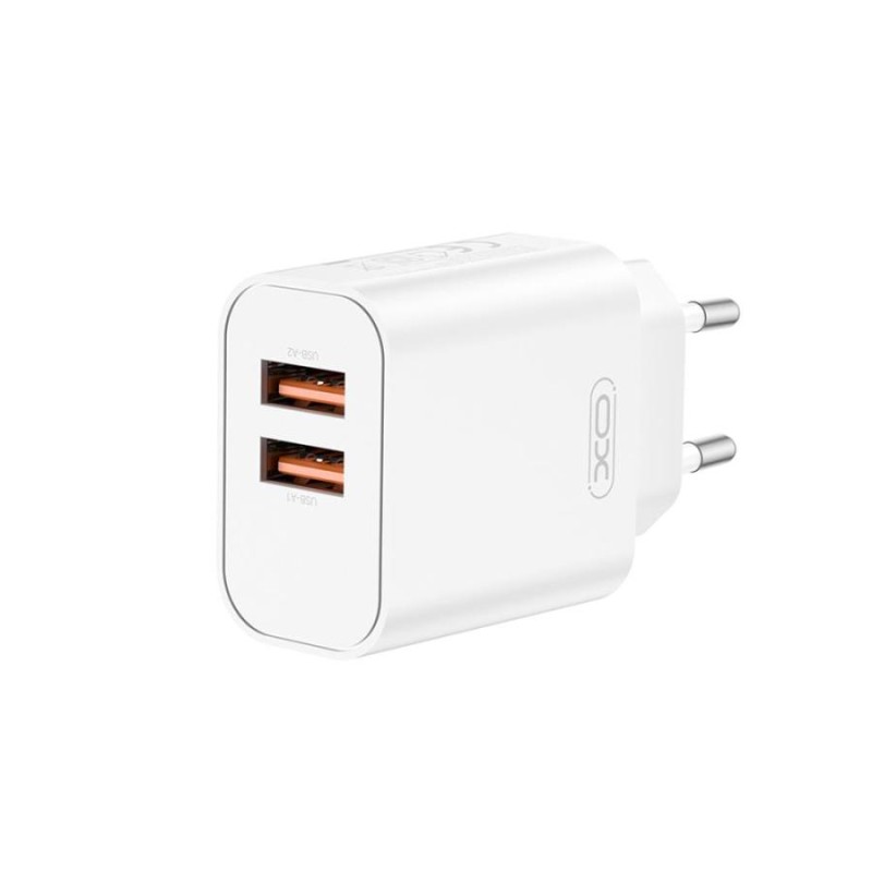 caricabatterie 12W 2 X usb-A bianco