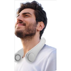 mini ventilatore (9,5x20cm) Breezy Bianco ricaricabile