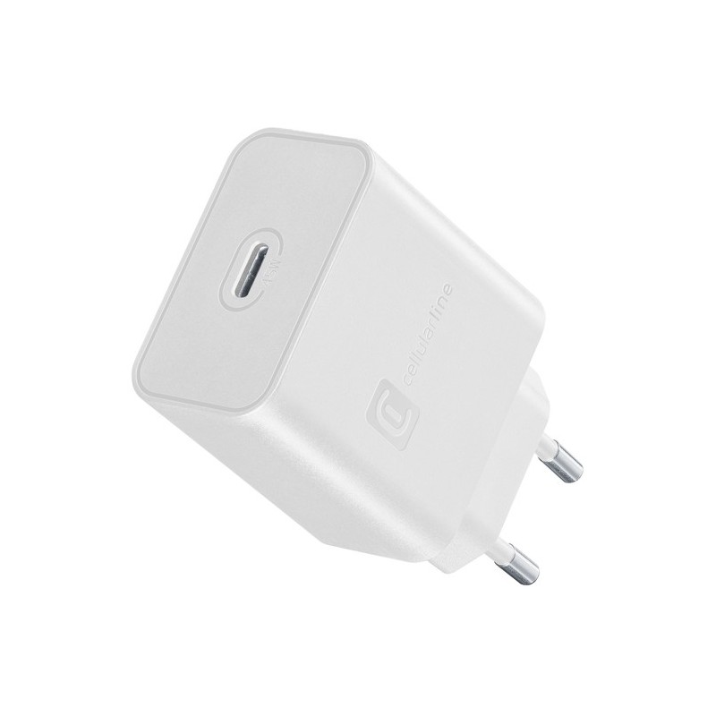 caricabatteria 45w usb-c bianco superfast charge