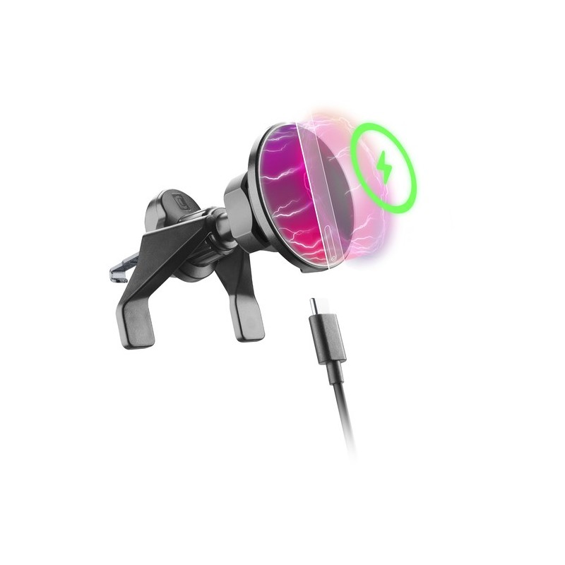 supporto auto da bocchetta  universale magsafe con ricarica wireless 7,5w