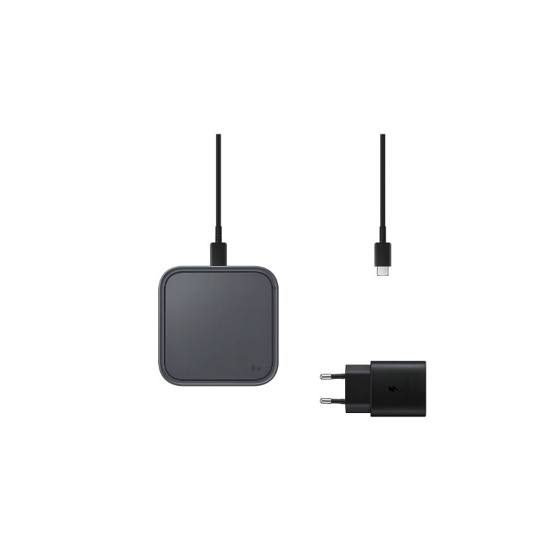 Samsung Caricatore Pad EP-P2400BBE Wireless Veloce 15w USB-C Nero completo di caricabatterie