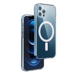 cover iphone 15 bicomponente  trasparente  compatibile magsafe