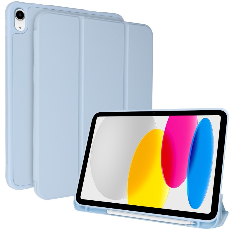 custodia ipad A16 11" (2025) con portapenna azzurro