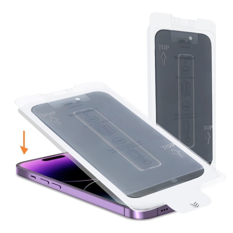 vetro temperato iphone 17 pro max privacy full glue con kit applicatore