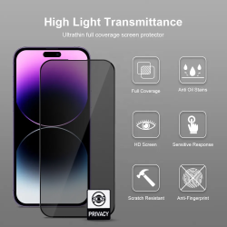 vetro temperato iphone 17 pro max privacy full glue con kit applicatore