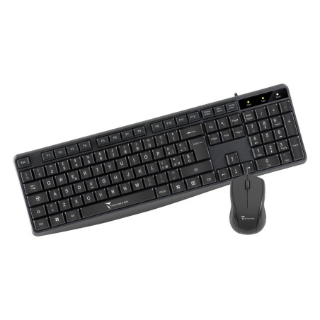 techmade Combo tastiera + Mouse a filo nera