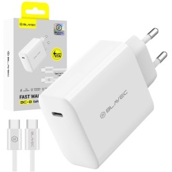 caricabatterie 65w usb-c + cavo gan bianco