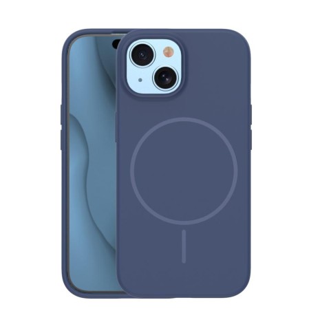 cover  silicone iphone 14 blu  compatibile magsafe