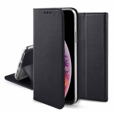 custodia a libro per MOTOROLA G06 con chiusura magnetica nera