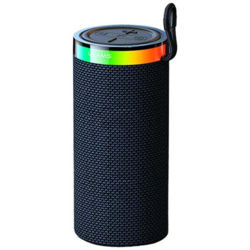 speaker Bluetooth 5.5 10w TWS impermeabile 1500 mah 360° con led rgb nero