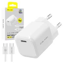 caricabatterie 33w usb-c + cavo gan bianco