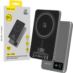 powerbank magsafe 5000 mah fast charge 22,5 watt grey con display lcd
