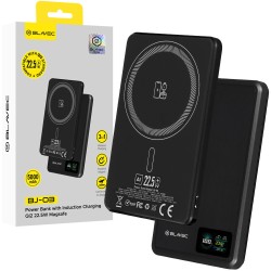 powerbank magsafe 5000 mah fast charge 22,5 watt black con display lcd