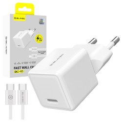 caricabatterie 25w 3A usb-c + cavo gan nero