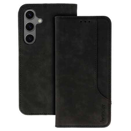custodia a libro samsung A27 con porta carte di credito chiusura magnetica nera