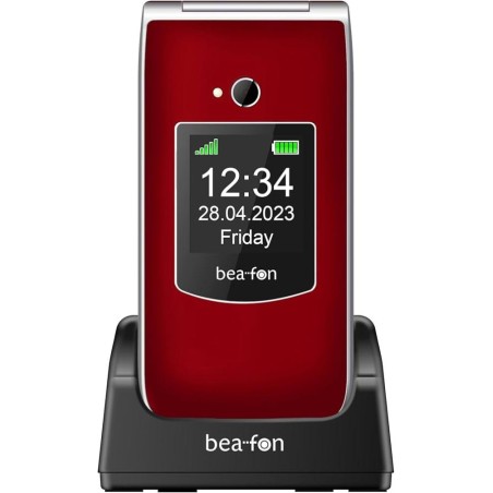 beafon sl 605 lte clamshell 2 sim lcd 2.8-1.77 bluetooth con  base e tasto sos rosso fotocmera da 3,0 mp